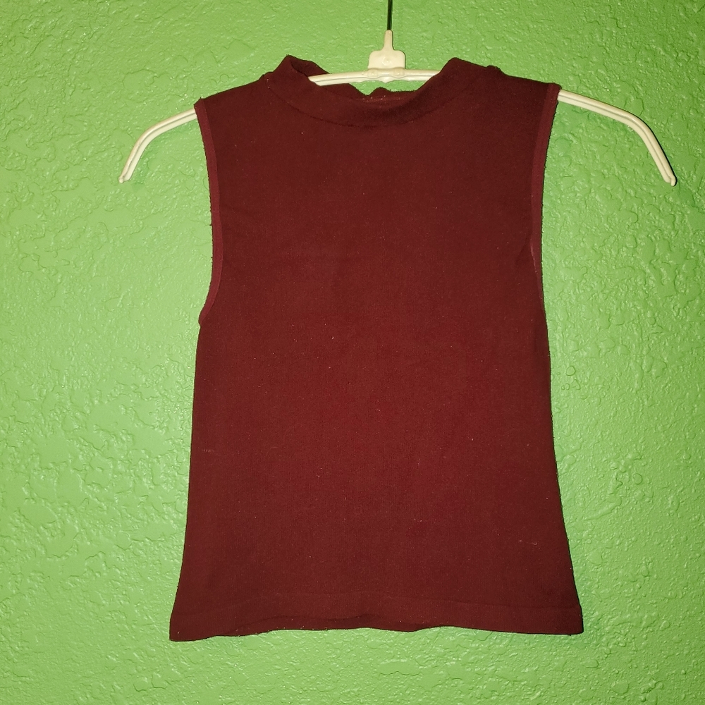 Maroon chic microfiber top